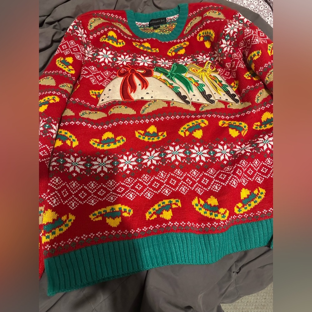 Taco Ugly Christmas Sweater size L